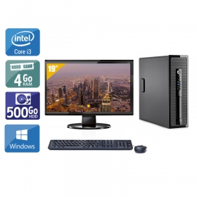 HP ProDesk 400 G2 SFF i3 avec Écran 19 pouces 4Go RAM 500Go HDD Windows 10