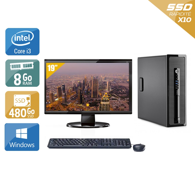 Acheter HP ProDesk 400 G2 SFF i3 + Écran - 19'' 8Go RAM 480Go SSD Windows 10 Bon étatOccasion certifiée reconditionnée Bon état - 265,83 € HP ProDesk 400 G2 SFF i3 + Écran - 19'' 8Go RAM 480Go SSD Windows 10 Bon étatOccasion certifiée reconditionnée Bon état - reconditionné disponible sur Kiatoo