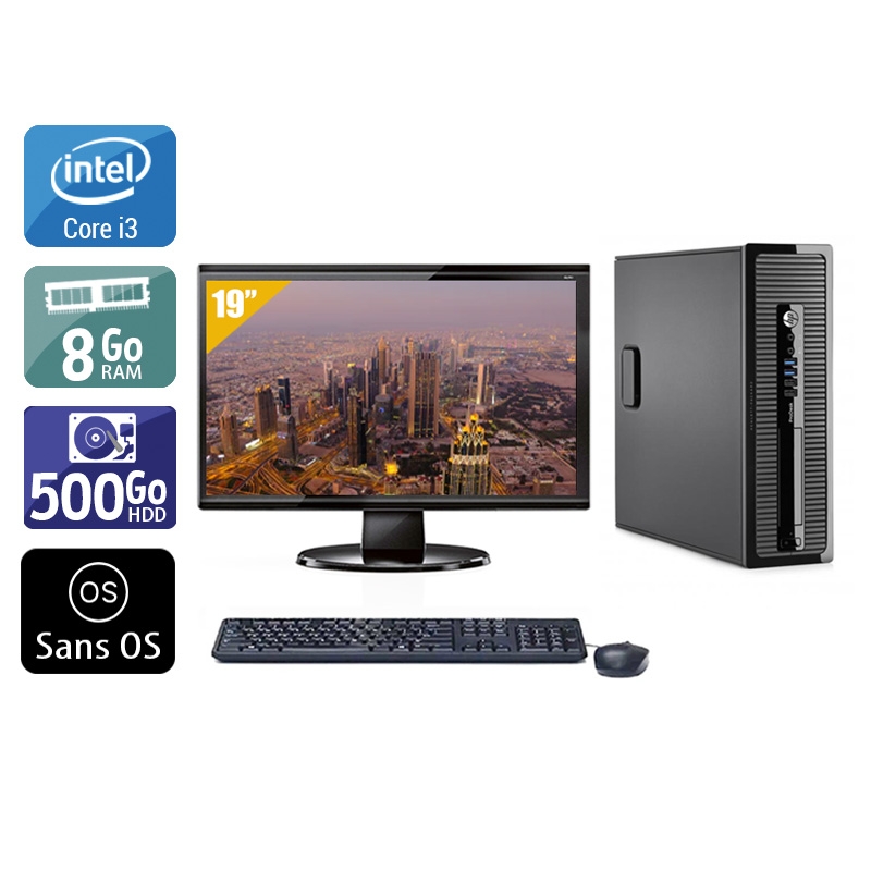 Acheter HP ProDesk 400 G2 SFF i3 + Écran - 19'' 8Go RAM 500Go HDD Sans OS Bon étatOccasion certifiée reconditionnée Bon état - 224,17 € HP ProDesk 400 G2 SFF i3 + Écran - 19'' 8Go RAM 500Go HDD Sans OS Bon étatOccasion certifiée reconditionnée Bon état - reconditionné disponible sur Kiatoo