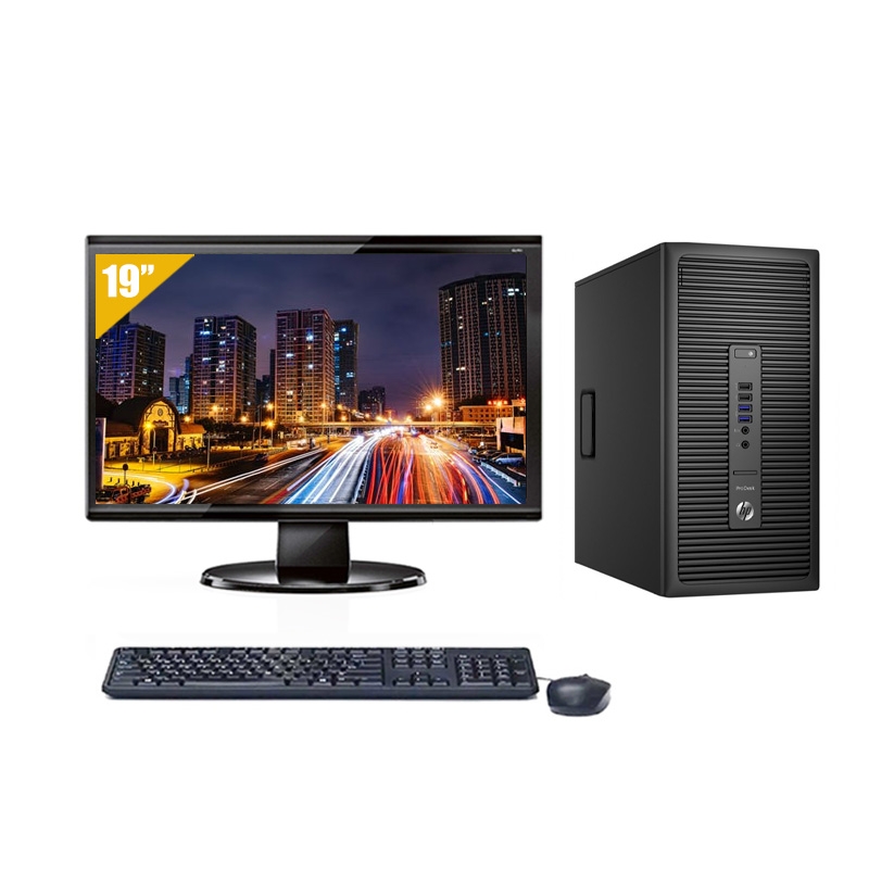 HP ProDesk 600 G2 Tower i5 Gen 6 avec Écran 19 pouces 16Go RAM 1To SSD Windows 10