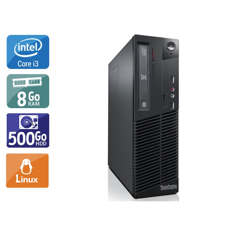Acheter Lenovo ThinkCentre M81 SFF i3 - 8Go RAM 500Go HDD Linux Bon étatOccasion certifiée reconditionnée Bon état - 190,83 € Lenovo ThinkCentre M81 SFF i3 - 8Go RAM 500Go HDD Linux Bon étatOccasion certifiée reconditionnée Bon état - reconditionné disponible sur Kiatoo