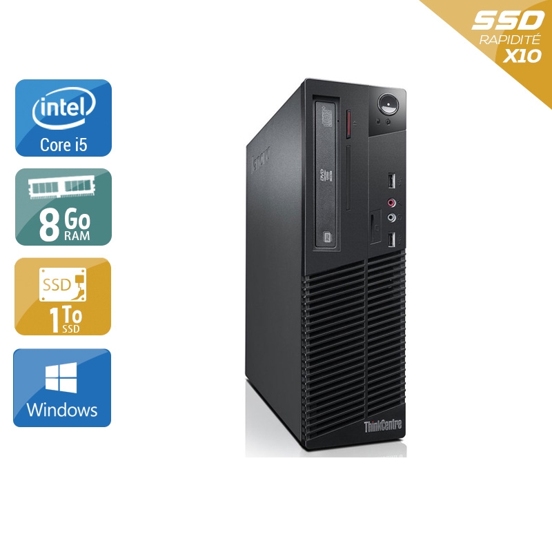 Lenovo ThinkCentre M81 SFF i5 8Go RAM 1To SSD Windows 10