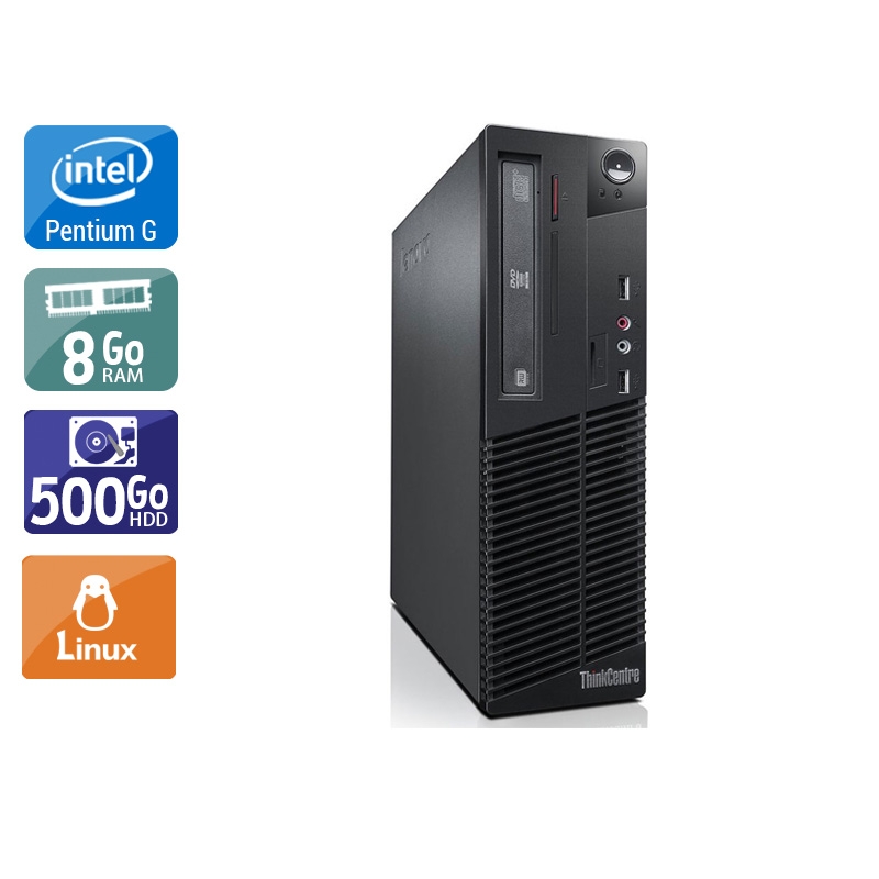 Lenovo ThinkCentre M81 SFF Pentium G Dual Core - 8Go RAM 500Go HDD Linux  État correctOccasion certifiée reconditionnée Bon état -  reconditionné disponible sur Kiatoo