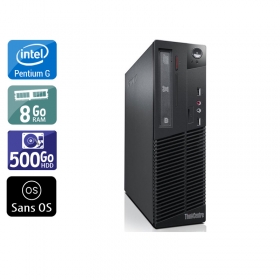 Lenovo ThinkCentre M81 SFF Pentium G Dual Core 8Go RAM 500Go HDD Sans OS