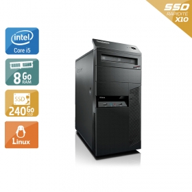 Lenovo ThinkCentre M90 Tower i5 8Go RAM 240Go SSD Linux
