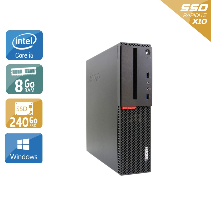 Lenovo ThinkCentre M900 SFF i5 Gen 6 8Go RAM 240Go SSD Windows 10
