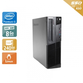 Lenovo ThinkCentre M91 SFF Pentium G Dual Core 8Go RAM 240Go SSD Linux