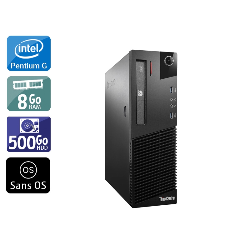 Acheter Lenovo ThinkCentre M93 SFF Pentium G Dual Core - 8Go RAM 500Go HDD Sans OS État correctOccasion certifiée reconditionnée Bon état - 165,83 € Lenovo ThinkCentre M93 SFF Pentium G Dual Core - 8Go RAM 500Go HDD Sans OS État correctOccasion certifiée reconditionnée Bon état - reconditionné disponible sur Kiatoo