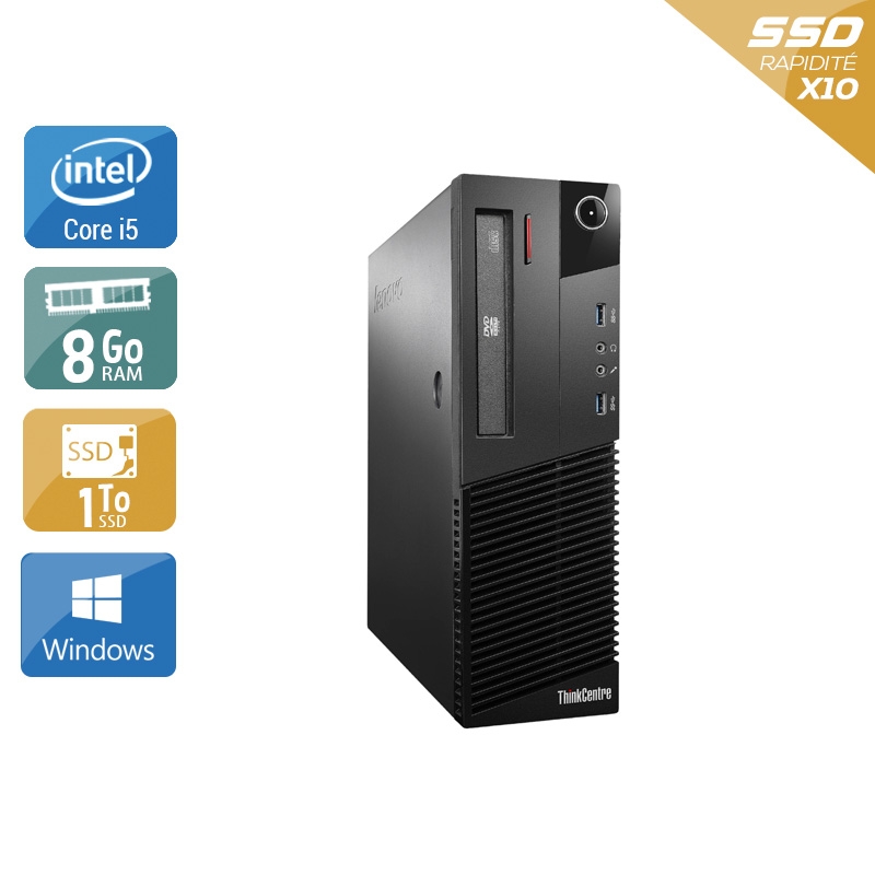 Acheter Lenovo ThinkCentre M93 SFF i5 - 8Go RAM 1To SSD Windows 10 État correctOccasion certifiée reconditionnée Bon état - 249,17 € Lenovo ThinkCentre M93 SFF i5 - 8Go RAM 1To SSD Windows 10 État correctOccasion certifiée reconditionnée Bon état - reconditionné disponible sur Kiatoo