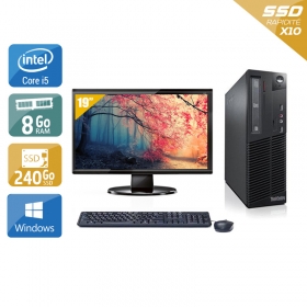 Lenovo ThinkCentre M81 SFF i5 avec Écran 19 pouces 8Go RAM 240Go SSD Windows 10
