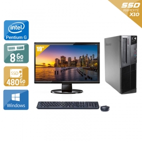 Lenovo ThinkCentre M82 SFF Pentium G Dual Core avec Écran 19 pouces 8Go RAM 480Go SSD Windows 10