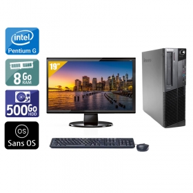 Lenovo ThinkCentre M82 SFF Pentium G Dual Core avec Écran 19 pouces 8Go RAM 500Go HDD Sans OS
