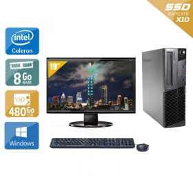 Lenovo ThinkCentre M83 SFF Celeron Dual Core avec Écran 19 pouces 8Go RAM 480Go SSD Windows 10