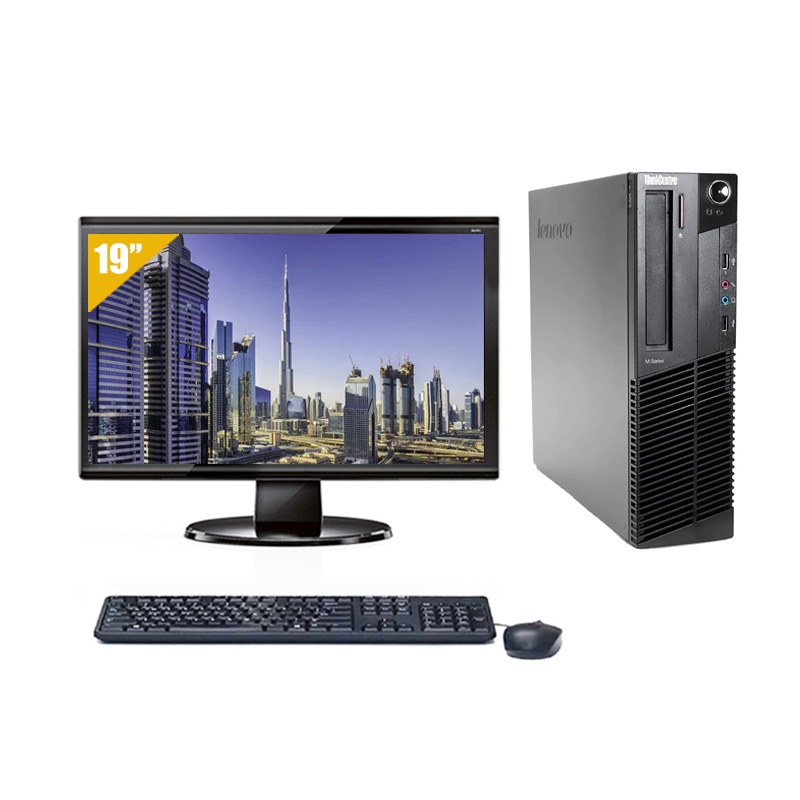 Lenovo ThinkCentre M83 SFF i7 avec Écran 19 pouces 8Go RAM 120Go SSD Sans OS