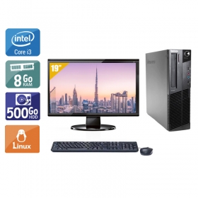 Lenovo ThinkCentre M90 SFF i3 avec Écran 19 pouces 8Go RAM 500Go HDD Linux