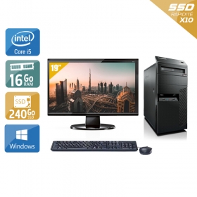 Lenovo ThinkCentre M90 Tower i5 avec Écran 19 pouces 16Go RAM 240Go SSD Windows 10