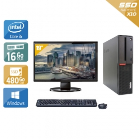 Lenovo ThinkCentre M900 SFF i5 Gen 6 avec Écran 19 pouces 16Go RAM 480Go SSD Windows 10