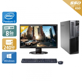 Lenovo ThinkCentre M91 SFF Pentium G Dual Core avec Écran 19 pouces 8Go RAM 240Go SSD Windows 10
