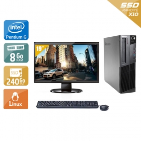 Lenovo ThinkCentre M91 SFF Pentium G Dual Core avec Écran 19 pouces 8Go RAM 240Go SSD Linux