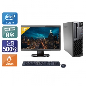 Lenovo ThinkCentre M92 SFF i5 avec Écran 19 pouces 8Go RAM 500Go HDD Linux