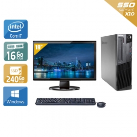 Lenovo ThinkCentre M92 SFF i7 avec Écran 19 pouces 16Go RAM 240Go SSD Windows 10
