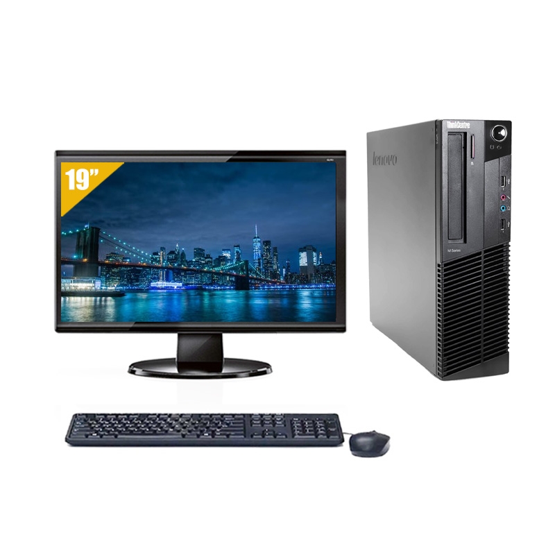 Lenovo ThinkCentre M92 SFF i7 avec Écran 19 pouces 16Go RAM 480Go SSD Windows 10