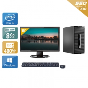 HP ProDesk 490 G2 Tower i5 avec Écran 19 pouces 8Go RAM 480Go SSD Windows 10