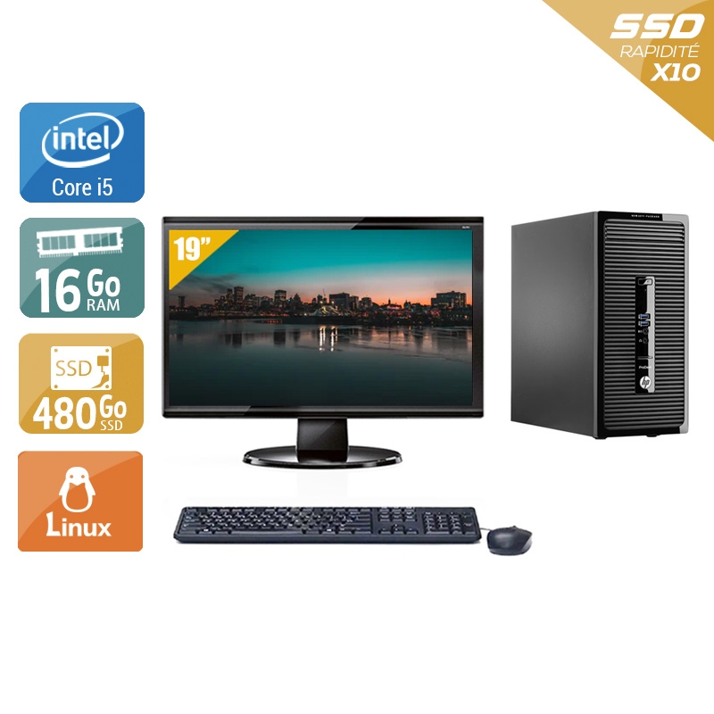 Acheter HP ProDesk 490 G2 Tower i5 + Écran - 19'' 16Go RAM 480Go SSD Linux Bon étatOccasion certifiée reconditionnée Bon état - 299,17 € HP ProDesk 490 G2 Tower i5 + Écran - 19'' 16Go RAM 480Go SSD Linux Bon étatOccasion certifiée reconditionnée Bon état - reconditionné disponible sur Kiatoo