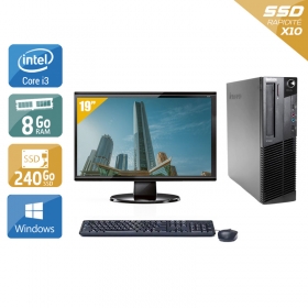 Lenovo ThinkCentre M83 SFF i3 avec Écran 19 pouces 8Go RAM 240Go SSD Windows 10