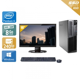 Lenovo ThinkCentre M83 SFF Pentium G Dual Core avec Écran 19 pouces 8Go RAM 240Go SSD Windows 10