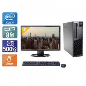 Lenovo ThinkCentre M82 SFF i5 avec Écran 19 pouces 8Go RAM 500Go HDD Linux