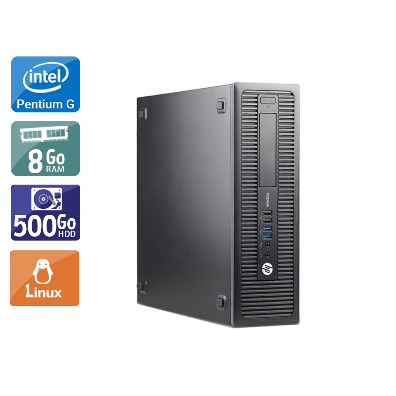 HP ProDesk 600 G2 SFF Pentium G Dual Core Gen 6 - 8Go RAM 500Go HDD Linux  Bon étatOccasion certifiée reconditionnée Bon état -  reconditionné disponible sur Kiatoo
