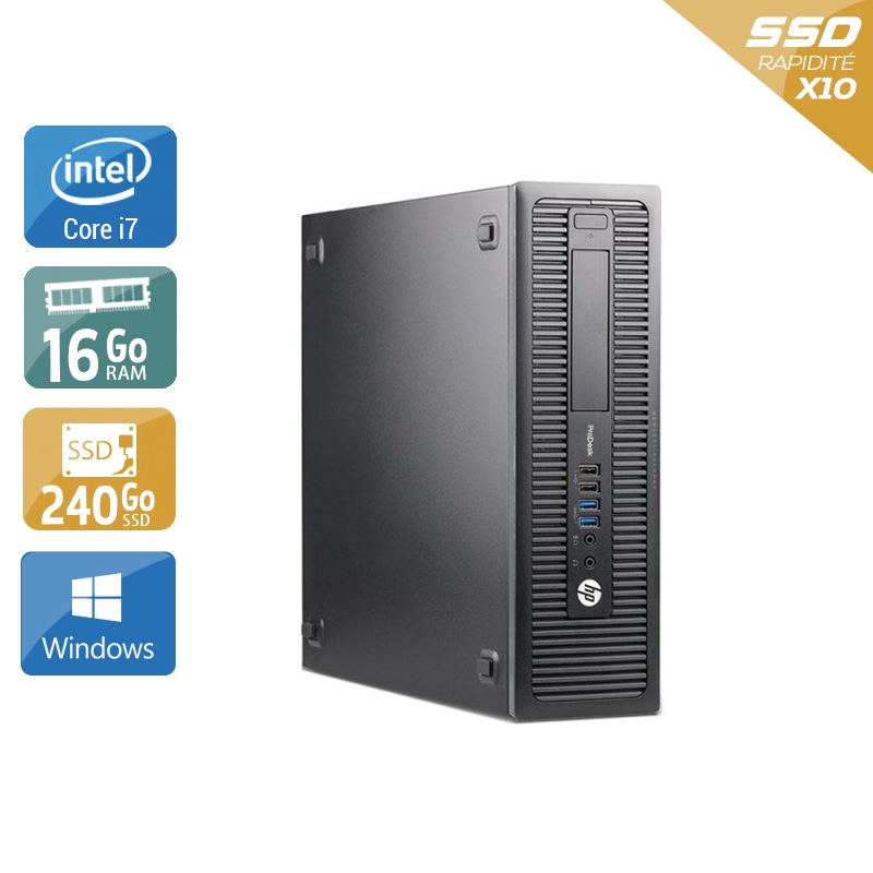 Acheter HP ProDesk 600 G1 SFF i7 - 16Go RAM 240Go SSD Windows 10 Très bon étatOccasion certifiée reconditionnée Bon état - 265,84 € HP ProDesk 600 G1 SFF i7 - 16Go RAM 240Go SSD Windows 10 Très bon étatOccasion certifiée reconditionnée Bon état - reconditionné disponible sur Kiatoo