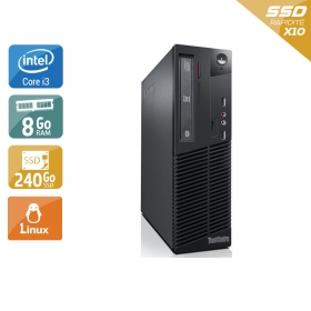 Lenovo ThinkCentre M82 SFF i3 8Go RAM 240Go SSD Linux