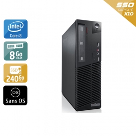 Lenovo ThinkCentre M82 SFF i3 8Go RAM 240Go SSD Sans OS