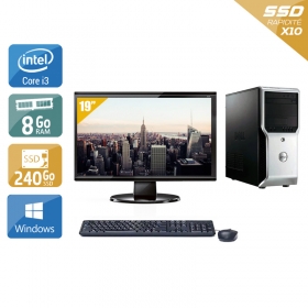 Dell Précision T1500 Tower i3 avec Écran 19 pouces 8Go RAM 240Go SSD Windows 10