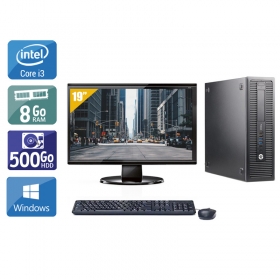 HP ProDesk 600 G1 SFF i3 avec Écran 19 pouces 8Go RAM 500Go HDD Windows 10