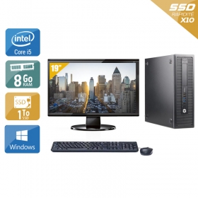 HP ProDesk 600 G1 SFF i5 avec Écran 19 pouces 8Go RAM 1To SSD Windows 10