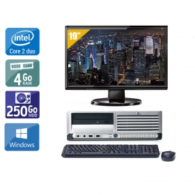 HP Compaq dc7700 SFF Core 2 Duo avec Écran 19 pouces 4Go RAM 250Go HDD Windows 10