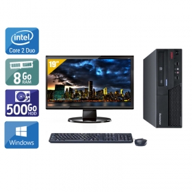 Lenovo ThinkCentre M58 SFF Core 2 Duo avec Écran 19 pouces 8Go RAM 500Go HDD Windows 10
