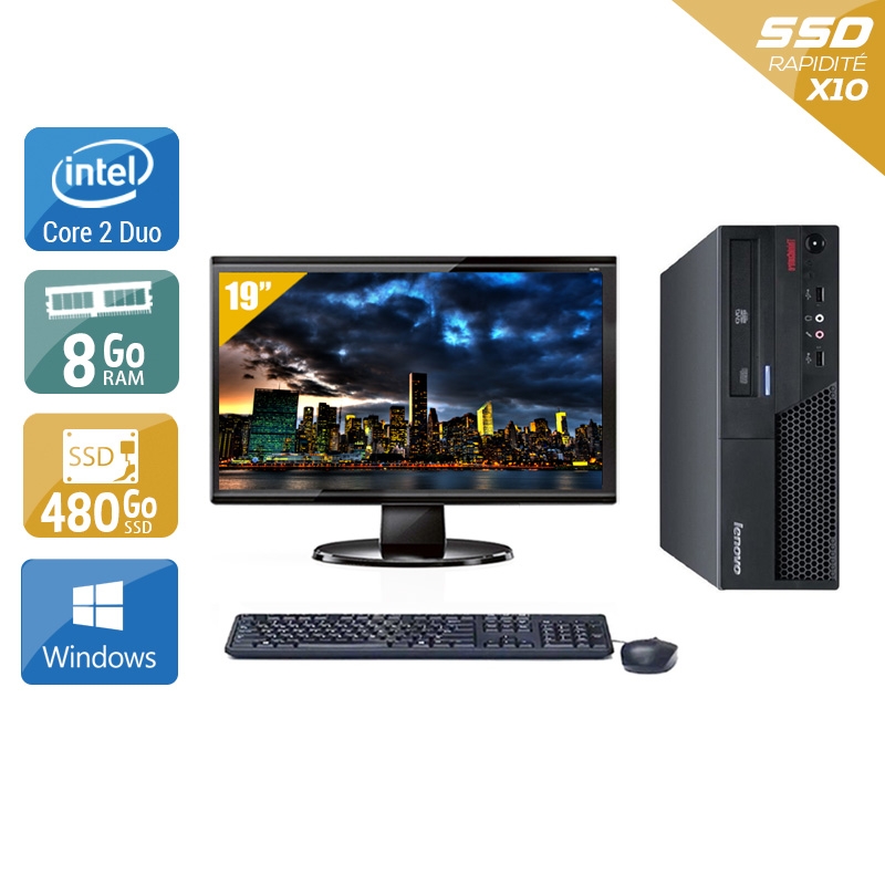 Acheter Lenovo ThinkCentre M58 SFF Core 2 Duo + Écran - 19'' 8Go RAM 480Go SSD Windows 10 Bon étatOccasion certifiée reconditionnée Bon état - 265,83 € Lenovo ThinkCentre M58 SFF Core 2 Duo + Écran - 19'' 8Go RAM 480Go SSD Windows 10 Bon étatOccasion certifiée reconditionnée Bon état - reconditionné disponible sur Kiatoo