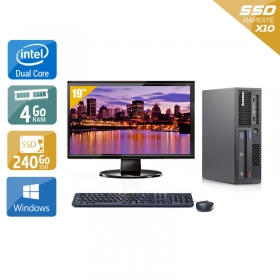 Lenovo ThinkCentre M58 USFF Dual Core avec Écran 19 pouces 4Go RAM 240Go SSD Windows 10