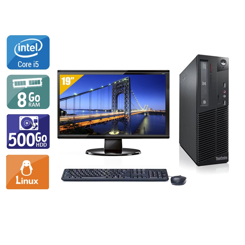 Lenovo ThinkCentre M72E SFF i5 + Écran - 19'' 8Go RAM 500Go HDD Linux  Bon étatOccasion certifiée reconditionnée Bon état -  reconditionné disponible sur Kiatoo