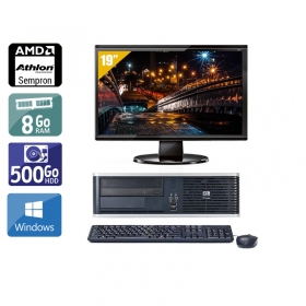 HP Compaq dc5750 SFF AMD Sempron avec Écran 19 pouces 8Go RAM 500Go HDD Windows 10
