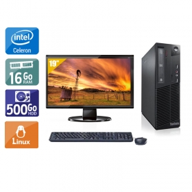 Lenovo ThinkCentre M82 SFF Celeron Dual Core avec Écran 19 pouces 8Go RAM 500Go HDD Linux