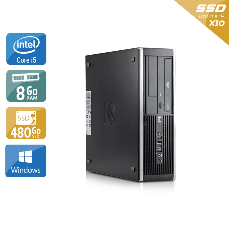 HP Compaq Elite 8100 SFF i5 8Go RAM 480Go SSD Windows 10