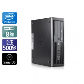 HP Compaq Elite 8100 SFF Pentium G Dual Core 8Go RAM 500Go HDD Sans OS