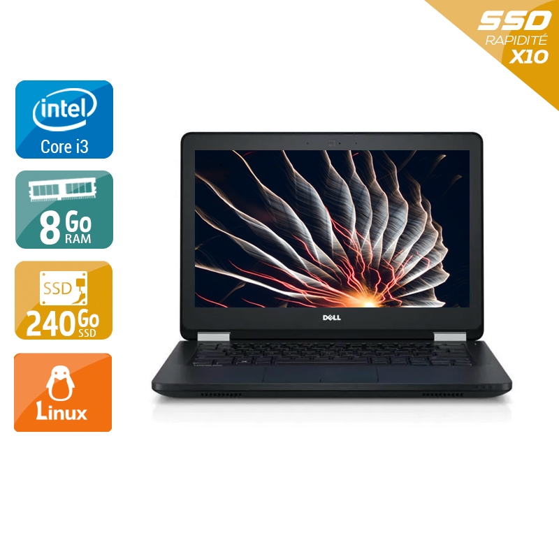 Dell Latitude E5270 i3 Gen 6 8Go RAM 240Go SSD Linux