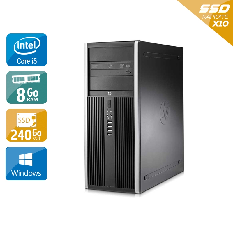 HP Compaq Elite 8100 Tower i5 - 8Go RAM 240Go SSD Windows 10  État correctOccasion certifiée reconditionnée Bon état -  reconditionné disponible sur Kiatoo