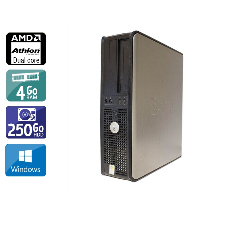 Dell Optiplex 740 Desktop AMD Athlon Dual Core - 4Go RAM 250Go HDD Windows 10  Bon étatOccasion certifiée reconditionnée Bon état -  reconditionné disponible sur Kiatoo